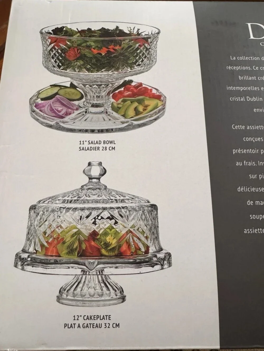 Godinger Silver Art CoDublin Crystal 4 in 1 Domed Cake Stand.